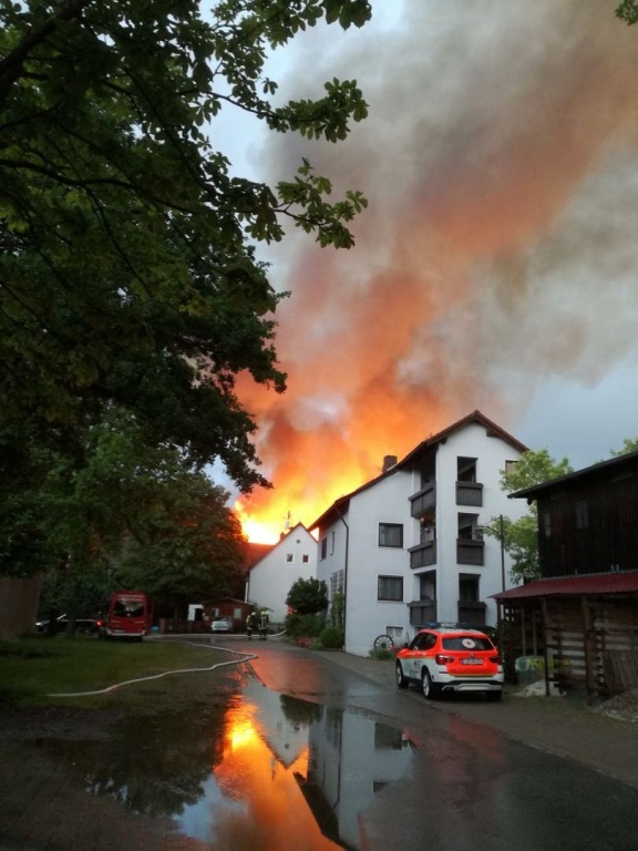 Großbrand in Speichersdorf